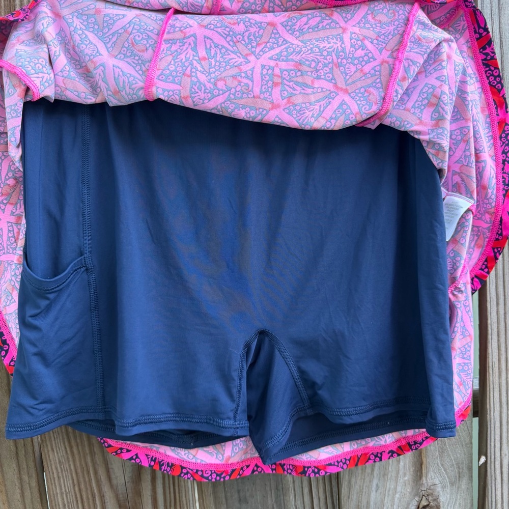 Lilly Pulitzer Pink navy Luxletic starfish Skirt - Picture 2 of 7